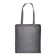 Shopper con soffietto in cotone riciclato 150 g/m2 effetto melange, manici lunghi FullGadgets.com