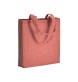 Shopper con soffietto in cotone riciclato 150 g/m2 effetto melange, manici lunghi FullGadgets.com