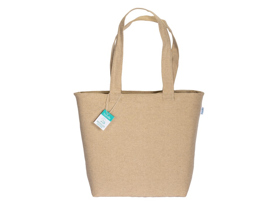 Shopper con soffietto in cotone riciclato 280 g/m2 FullGadgets.com