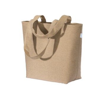 Shopper con soffietto in cotone riciclato 280 g/m2 FullGadgets.com