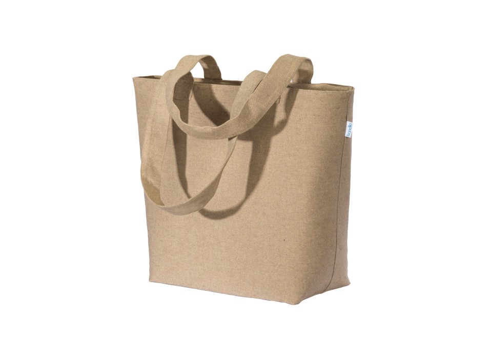 Shopper con soffietto in cotone riciclato 280 g/m2 FullGadgets.com