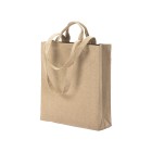 Shopper con soffietto in cotone riciclato  280 g/m2, con doppi manici. FullGadgets.com