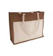 Shopper con soffietto in Juta con interno cerato, manici e tasca esterna FullGadgets.com