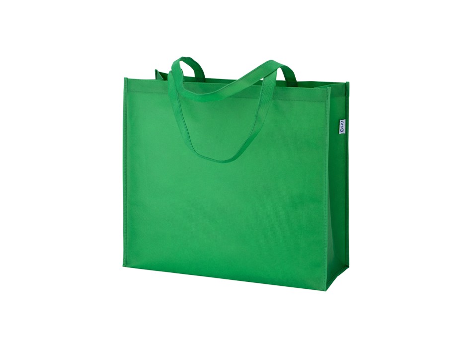 Shopper con soffietto in  R-pet  80g/m2, manici lunghi FullGadgets.com