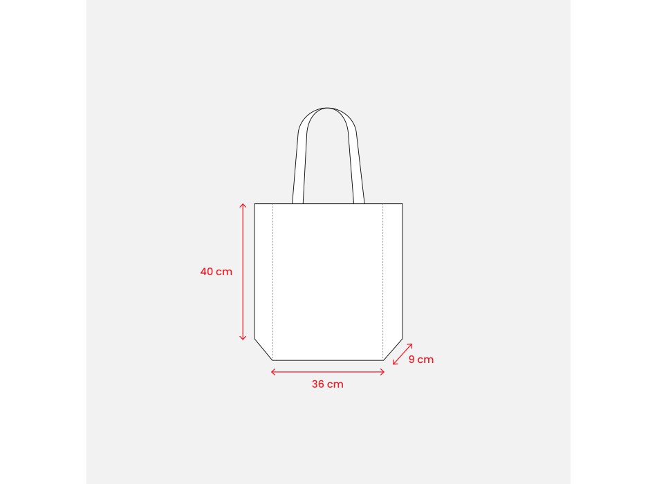 Shopper con soffietto in TNT 80 g/m2 termosaldato, manici lunghi FullGadgets.com