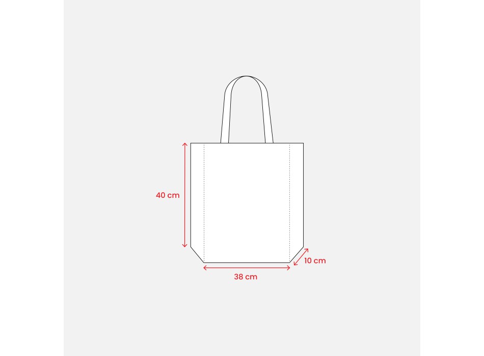 Shopper con soffietto in TNT laminato 100 g/m2 termosaldato, manici lunghi FullGadgets.com