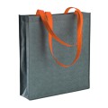 Shopper Con Soffietto In Tnt Stampato Con Effetto Jeans Personalizzabile