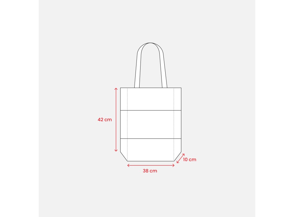 Shopper con soffietto in TNT termosaldato, manici 65 cm FullGadgets.com