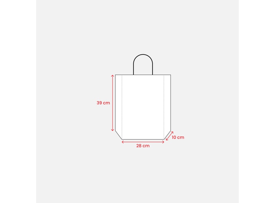 Shopper in carta riciclata 100 gr/m2 con soffietto FullGadgets.com