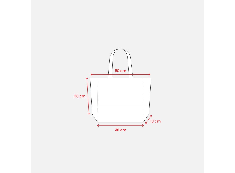 Shopper  in cotone 280 g/m2 con soffietto, con base in juta, manici lunghi FullGadgets.com