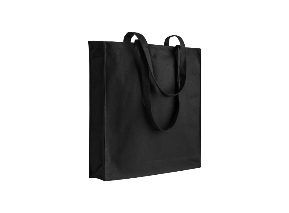 Shopper in cotone/poliestere riciclato 180 g/m2, manici lunghi e soffietto FullGadgets.com