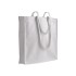 Shopper in cotone/poliestere riciclato 180 g/m2, manici lunghi e soffietto