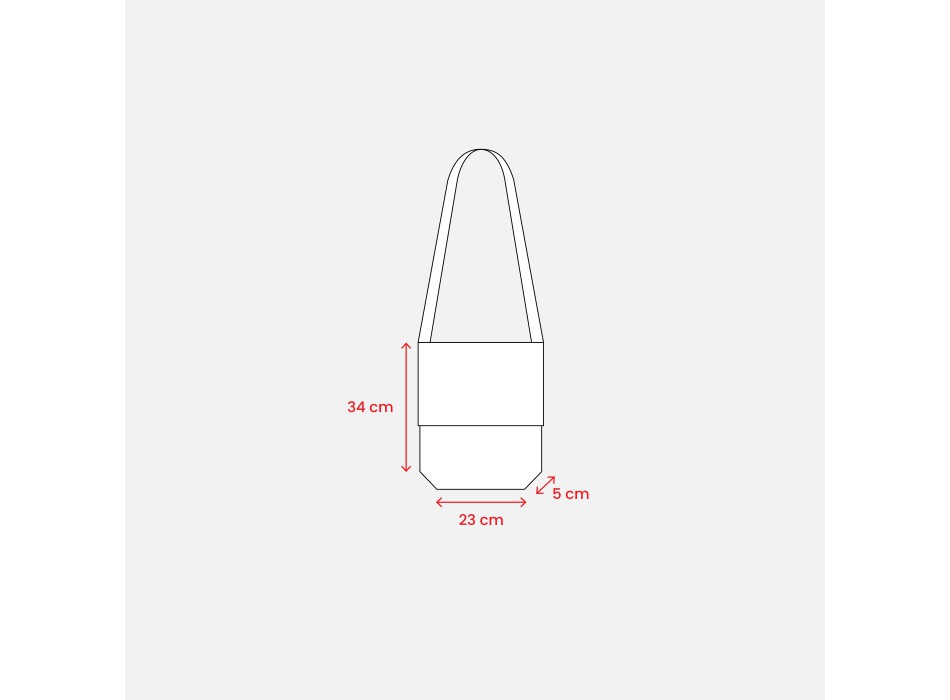 Shopper tascapane con soffietto in TNT 80 g/m2 cucito con tracolla FullGadgets.com