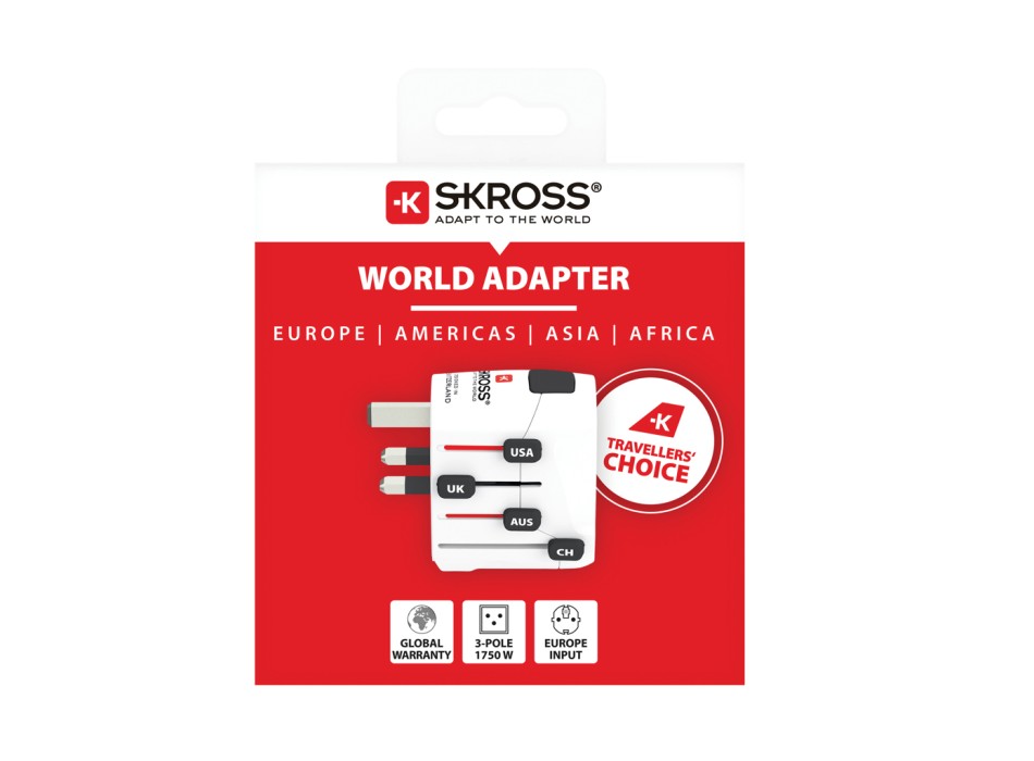 SKROSS Adattatore da viaggio universale Pro 3 poli FullGadgets.com