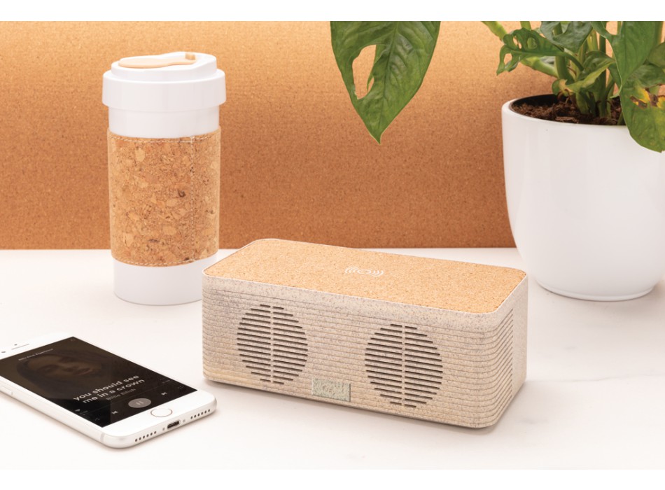 Speaker e caricatore wireless in fibra di grano FullGadgets.com