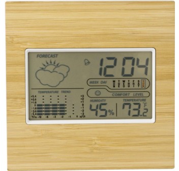 Stazione meteorologica in bamboo, ABS e vetro Lia FullGadgets.com