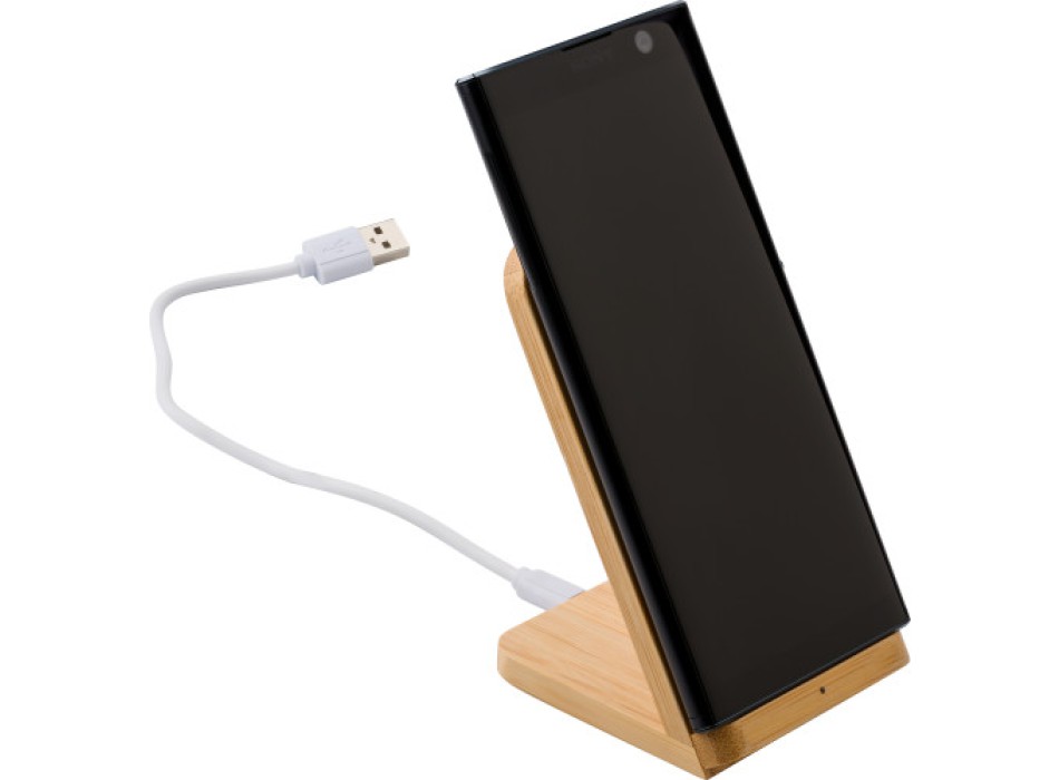 Supporto per smartphone in bamboo ricaricabile Claudie FullGadgets.com