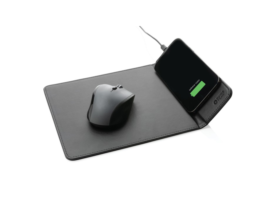 Tappetino mouse con ricarica wireless 10W in PU riciclato FullGadgets.com