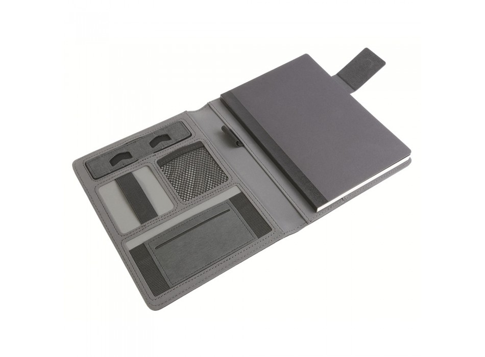 Tech organizer in tessuto mélange con quaderno a righe (a5) FullGadgets.com