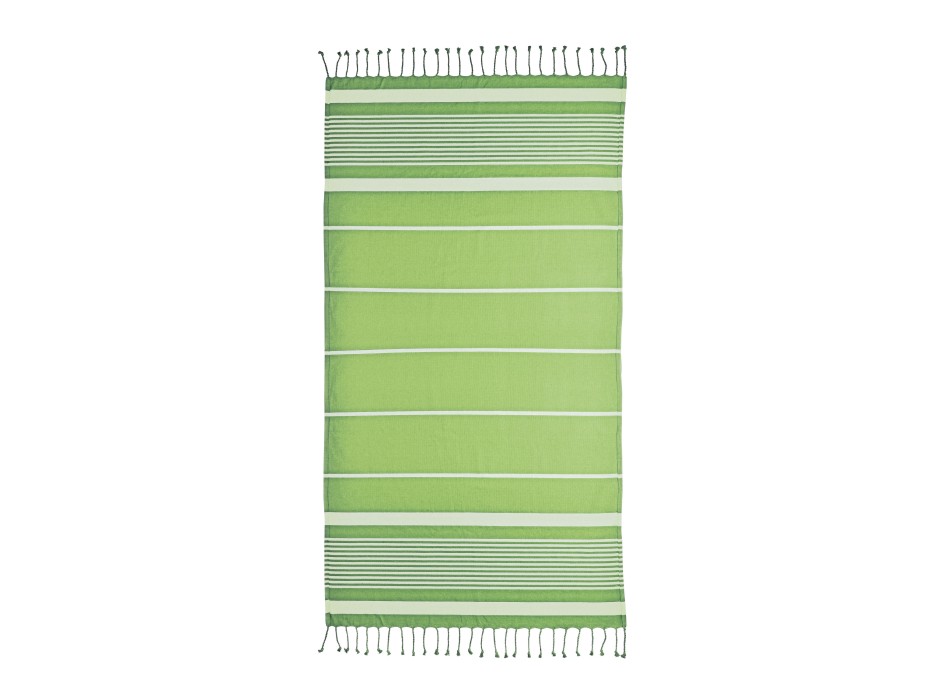 Telo mare/pareo stile Fouta 100% cotone 580gr con lato in spugna e frange, 90x160 cm FullGadgets.com