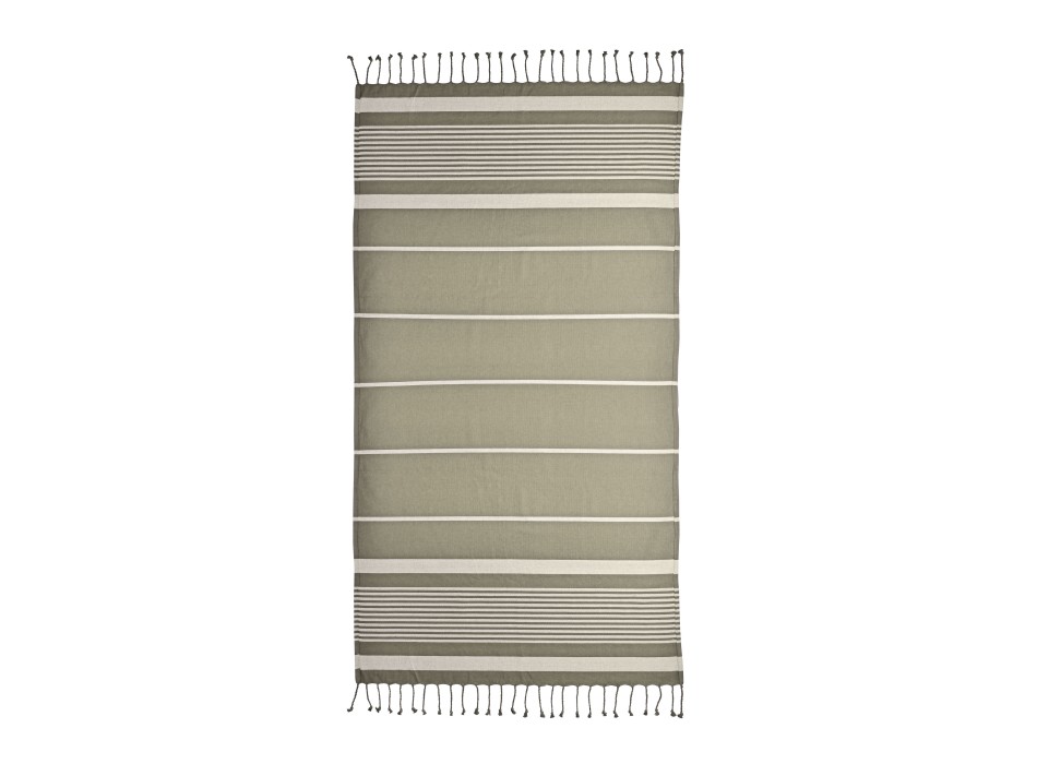 Telo mare/pareo stile Fouta 100% cotone 580gr con lato in spugna e frange, 90x160 cm FullGadgets.com