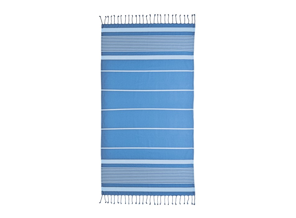 Telo mare/pareo stile Fouta 100% cotone 580gr con lato in spugna e frange, 90x160 cm FullGadgets.com