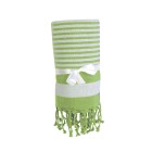 Telo mare/pareo stile Fouta 100% cotone 580gr con lato in spugna e frange, 90x160 cm FullGadgets.com