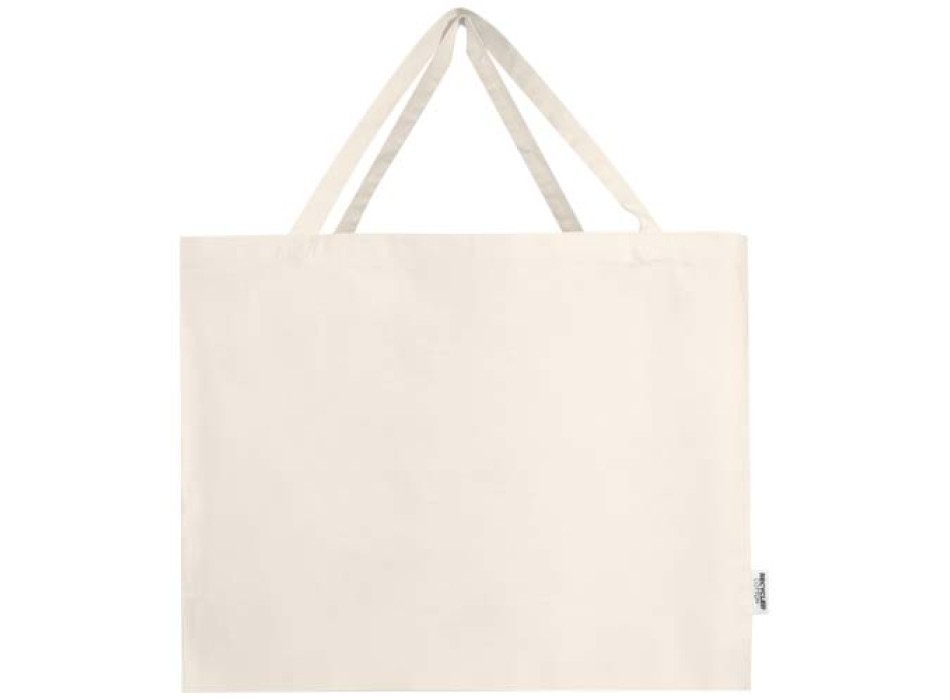 Tote bag grande in cotone riciclato certificato GRS da 220 g/m² Odessa FullGadgets.com