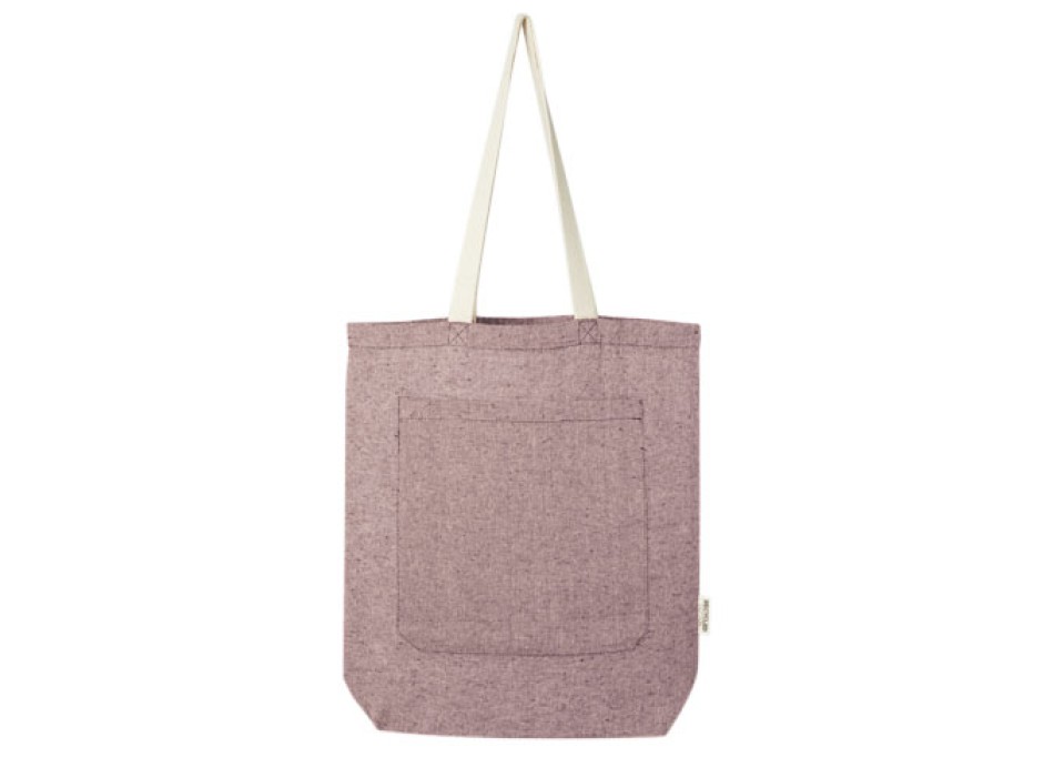 Tote bag in cotone riciclato da 150 g/m² con tasca frontale Pheebs - 9L FullGadgets.com