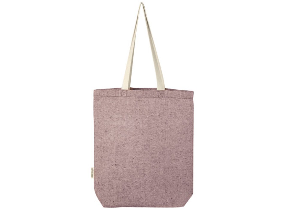 Tote bag in cotone riciclato da 150 g/m² con tasca frontale Pheebs - 9L FullGadgets.com