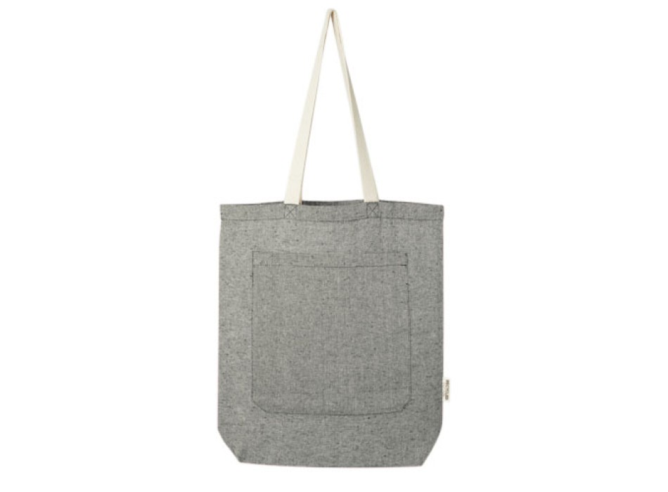 Tote bag in cotone riciclato da 150 g/m² con tasca frontale Pheebs - 9L FullGadgets.com