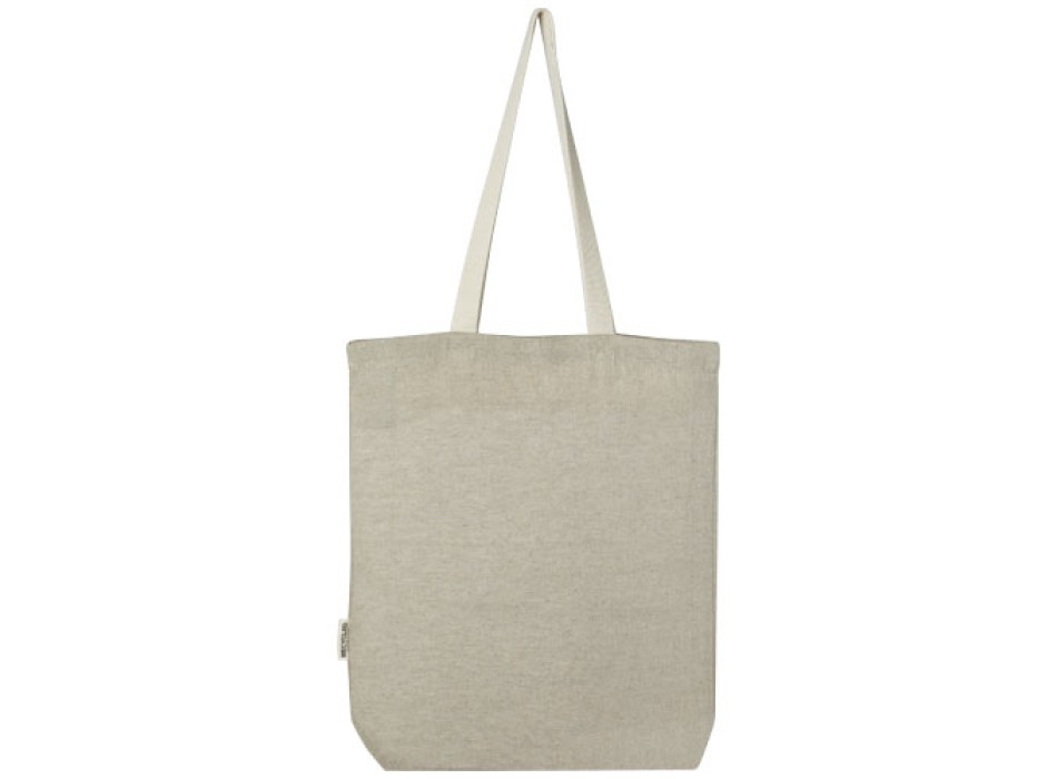 Tote bag in cotone riciclato da 150 g/m² con tasca frontale Pheebs - 9L FullGadgets.com