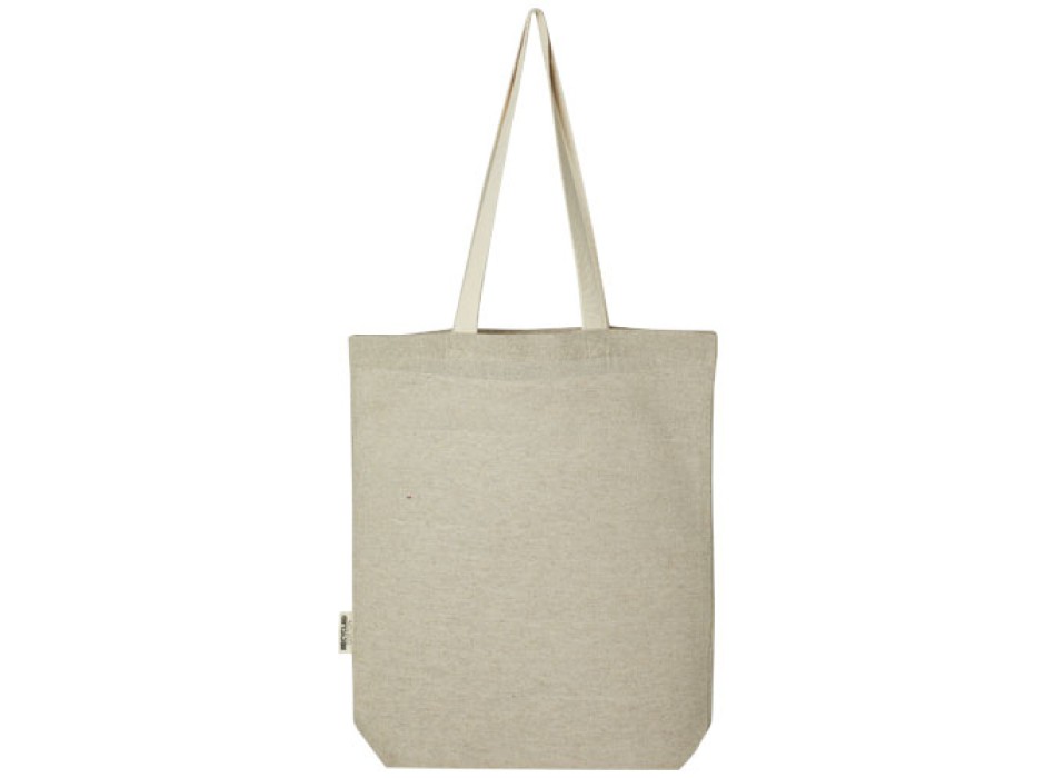 Tote bag in cotone riciclato da 150 g/m² con tasca frontale Pheebs - 9L FullGadgets.com