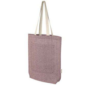 Tote bag in cotone riciclato da 150 g/m² con tasca frontale Pheebs - 9L FullGadgets.com