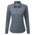 Camicia a Maniche Lunghe in Chambray da Donna 100% Cotone Personalizzabile |Premier