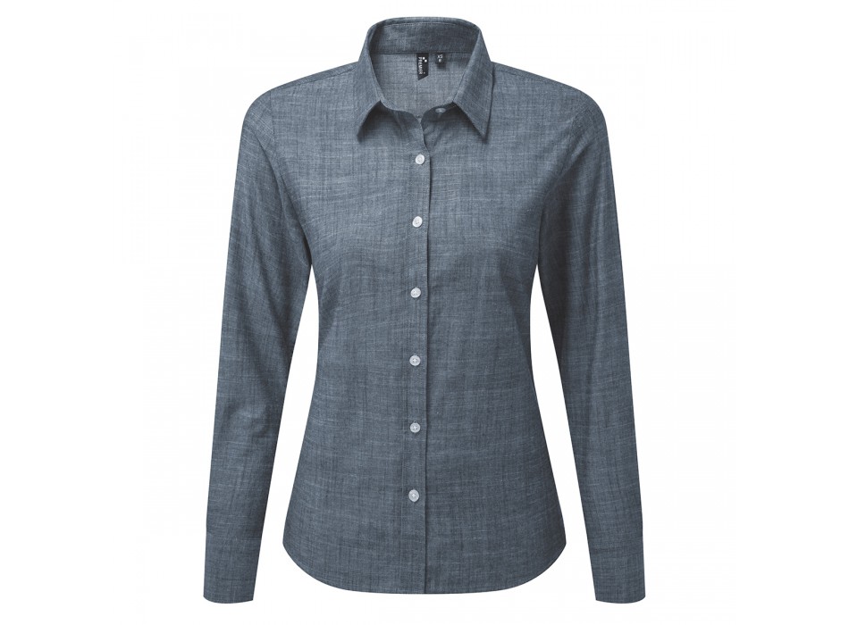 Women's Chambray LS Shirt100%C FullGadgets.com