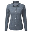 Women's Cotton Slub Chambray Long Sleeve Shirt FullGadgets.com