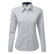 Women's Denim-Pindot Long Sleeve Shirt FullGadgets.com