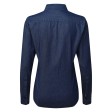 Women's Denim-Pindot Long Sleeve Shirt FullGadgets.com