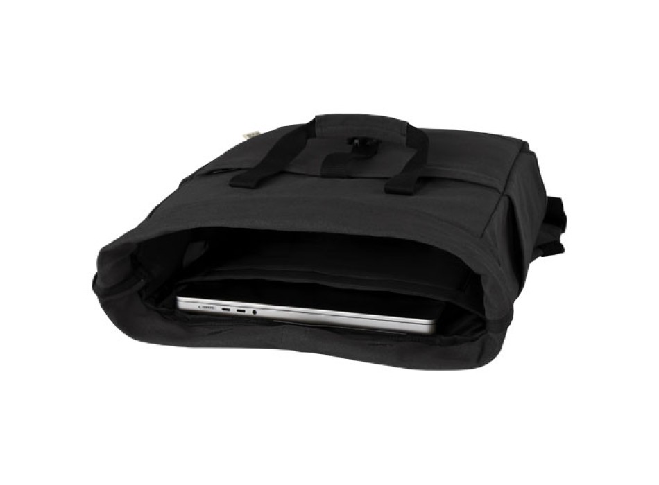 Zaino rolltop per portatile da 15" in tela riciclata certificata GRS Joey - 15L FullGadgets.com